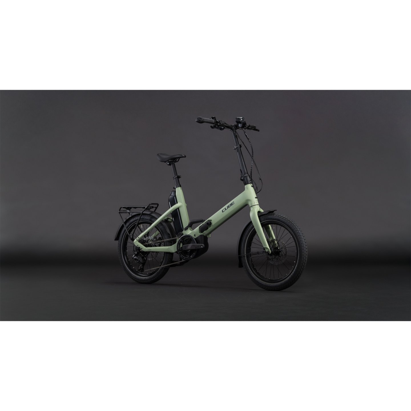 CUBE FOLD HYBRID 545 - 20" Electric Folding Bike - 2026 - pea / reflex - Image 2