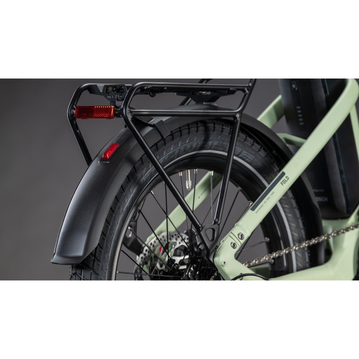 CUBE FOLD HYBRID 545 - 20" Electric Folding Bike - 2026 - pea / reflex - Image 8